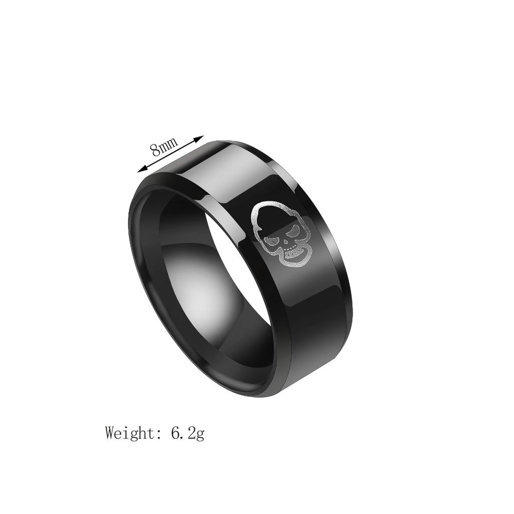men black skull print ring - Picture 3 of 3